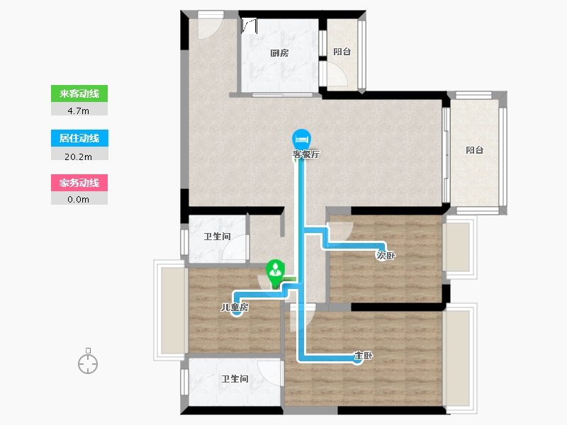 广西壮族自治区-南宁市-天健天境-91.00-户型库-动静线