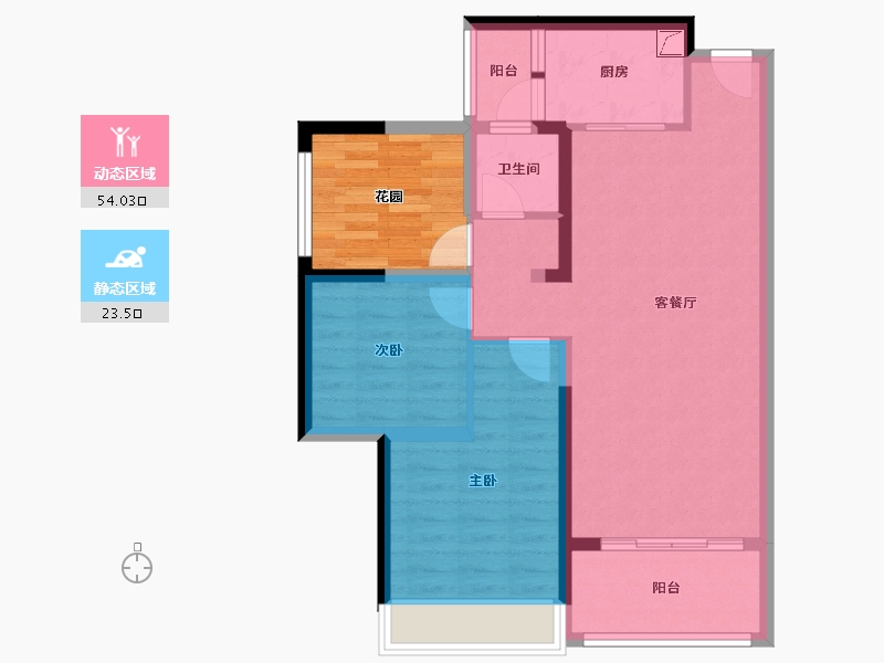 广东省-江门市-明泰城-79.70-户型库-动静分区