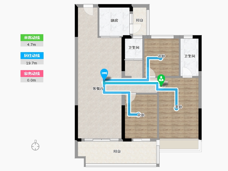 河南省-新乡市-碧桂园-城南之光-97.00-户型库-动静线