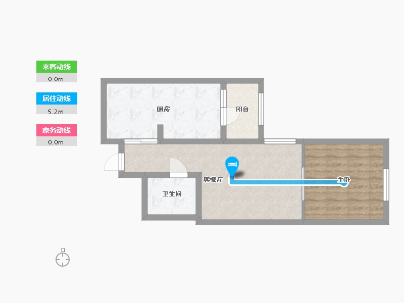 北京-北京市-京通苑-51.96-户型库-动静线