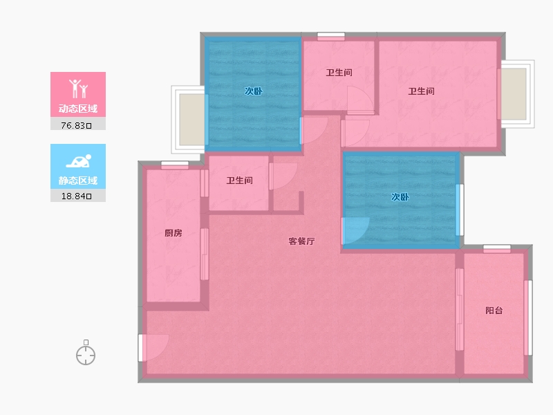 广西壮族自治区-南宁市-武鸣进修学校-80.00-户型库-动静分区