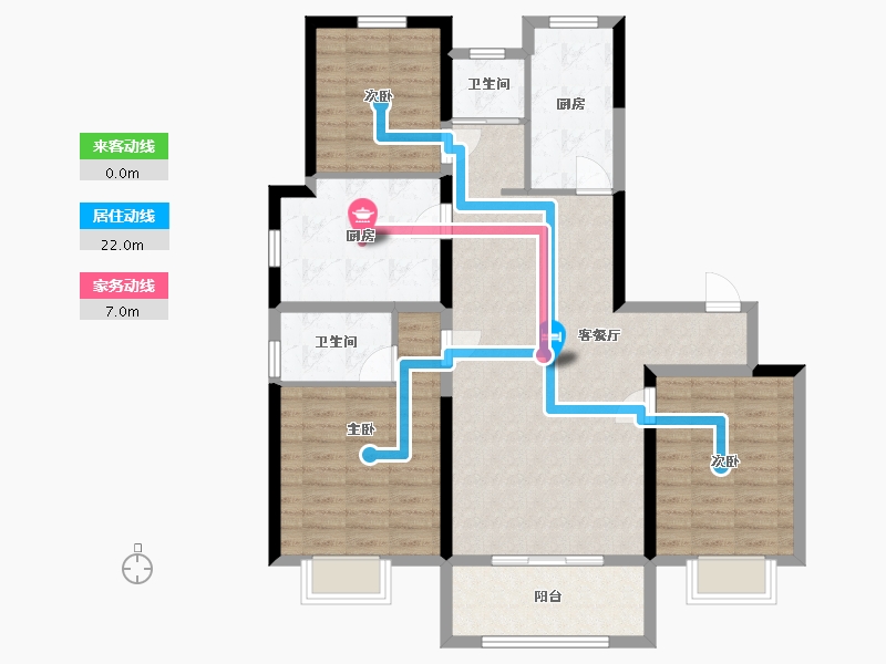 陕西省-宝鸡市-海棠宸景-110.00-户型库-动静线