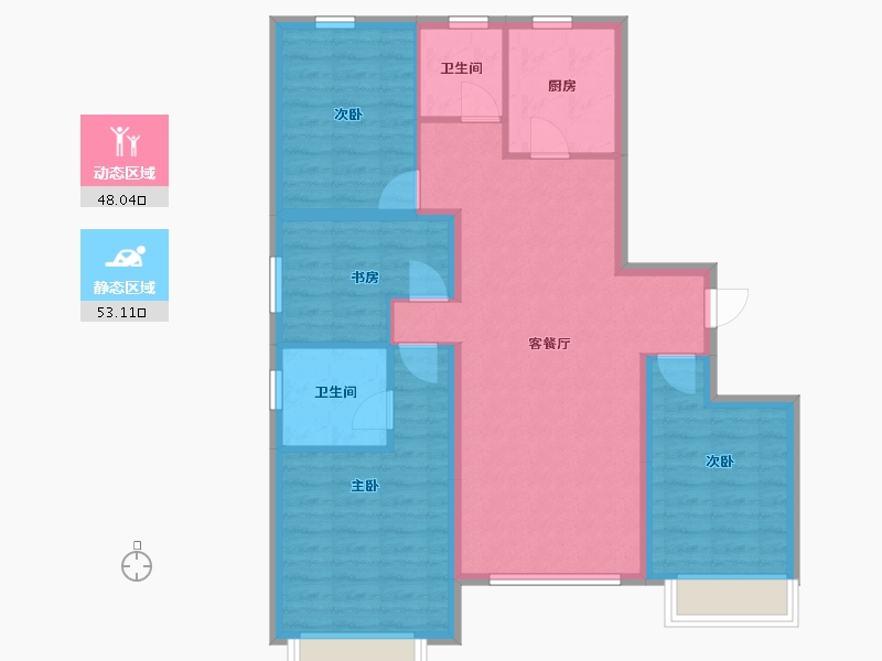 河北省-秦皇岛市-万晟华府-101.00-户型库-动静分区