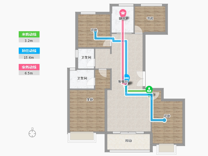 山东省-泰安市-城开林溪郡-120.00-户型库-动静线