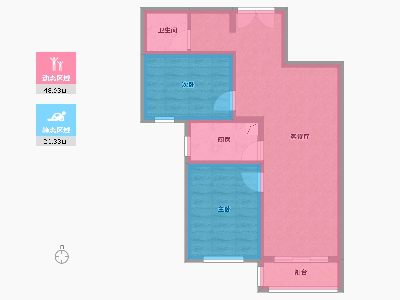 北京-北京市-悦谷新城家园-70.00-户型库-动静分区