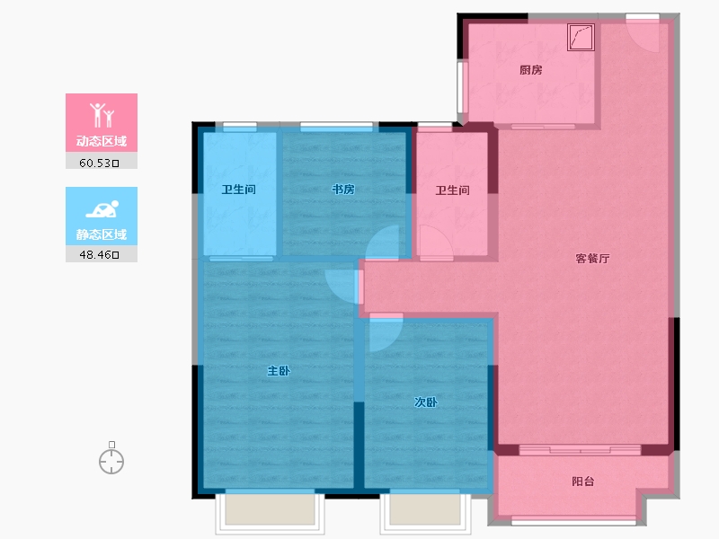 河南省-安阳市-华庭-97.81-户型库-动静分区