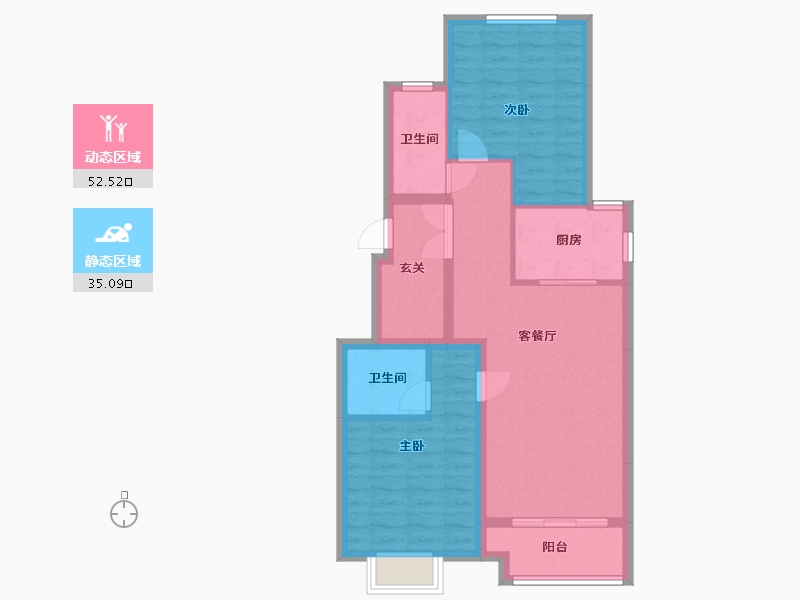 浙江省-嘉兴市-碧水澜湾-87.00-户型库-动静分区