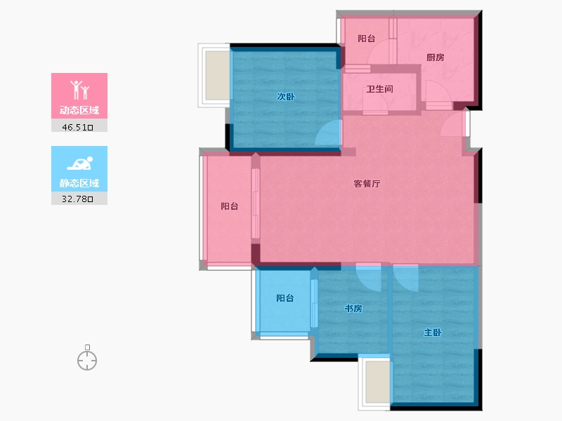 四川省-成都市-丽都府-99.00-户型库-动静分区