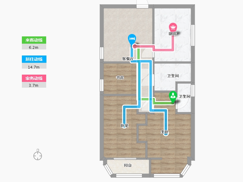 广东省-深圳市-康乐大厦-61.26-户型库-动静线