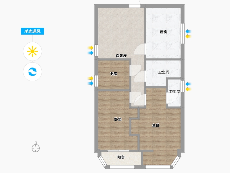 广东省-深圳市-康乐大厦-61.26-户型库-采光通风