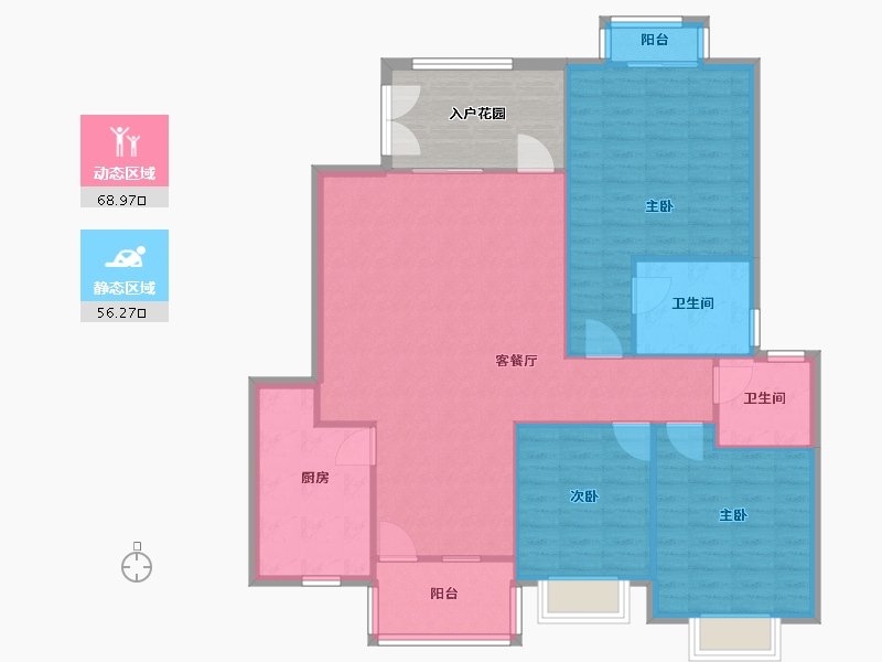 四川省-成都市-东山国际-125.00-户型库-动静分区