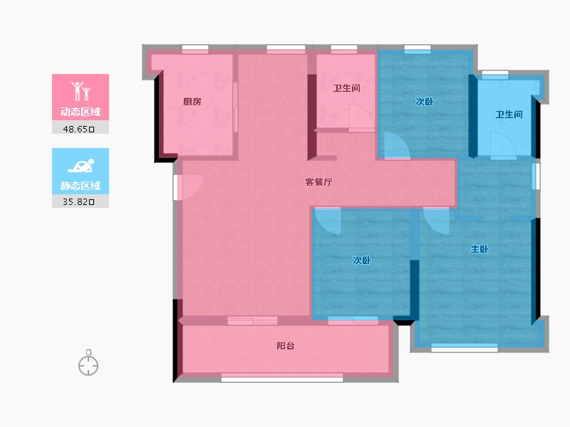 福建省-福州市-福州远洋·山水-75.00-户型库-动静分区