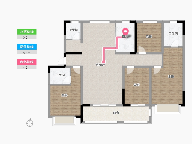 山东省-济宁市-龙城水景苑-141.00-户型库-动静线