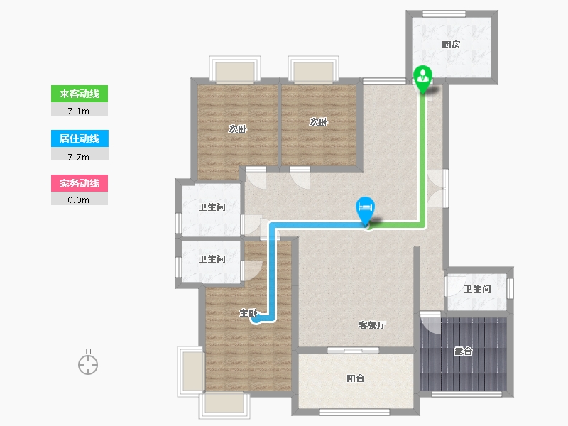 广东省-中山市-联祥花园-132.00-户型库-动静线