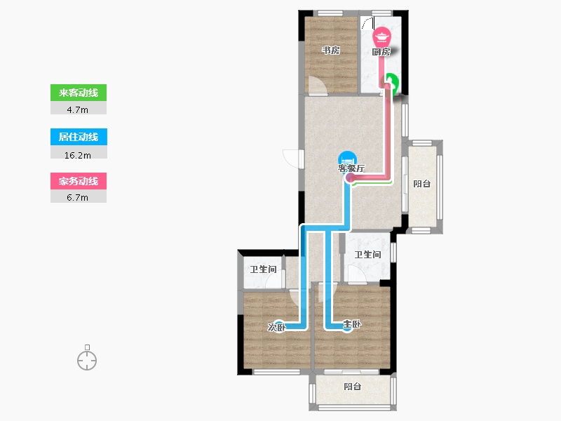 浙江省-嘉兴市-澜悦公馆-72.00-户型库-动静线