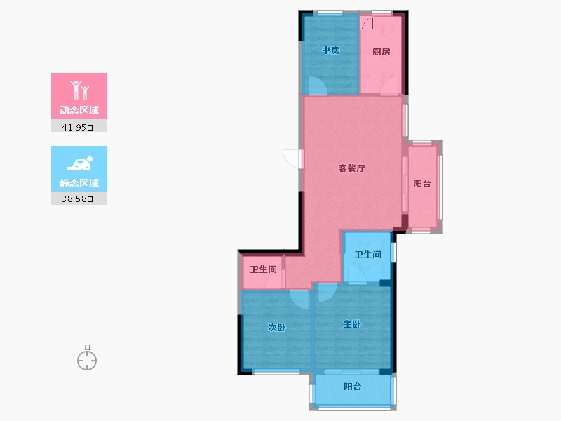 浙江省-嘉兴市-澜悦公馆-72.00-户型库-动静分区