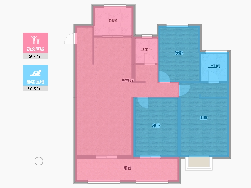 山东省-泰安市-泰山院子-124.00-户型库-动静分区