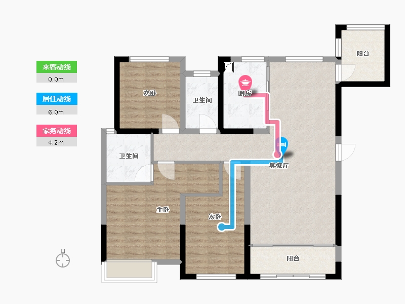 河南省-驻马店市-置地天中第一城上河苑-98.00-户型库-动静线