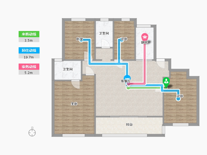 江苏省-苏州市-大悦澜庭-110.00-户型库-动静线