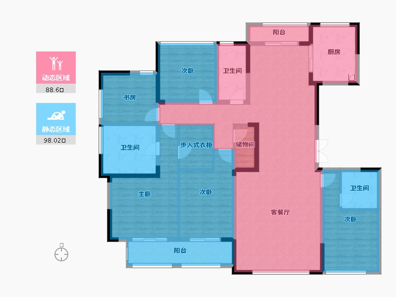 山东省-济南市-杨柳春风-200.00-户型库-动静分区