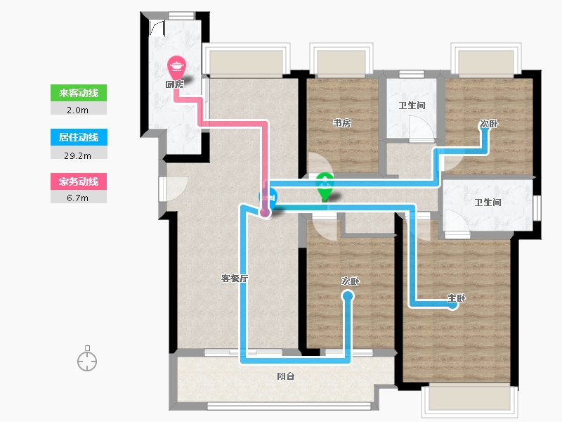 湖南省-长沙市-环球融创会展上东区-110.00-户型库-动静线