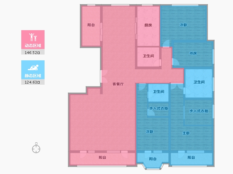 北京-北京市-保利海德公园-252.67-户型库-动静分区