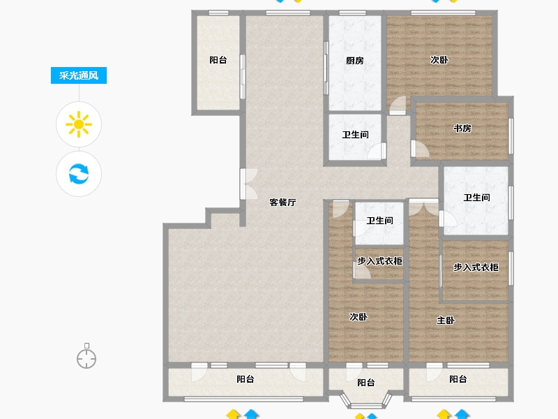 北京-北京市-保利海德公园-252.67-户型库-采光通风