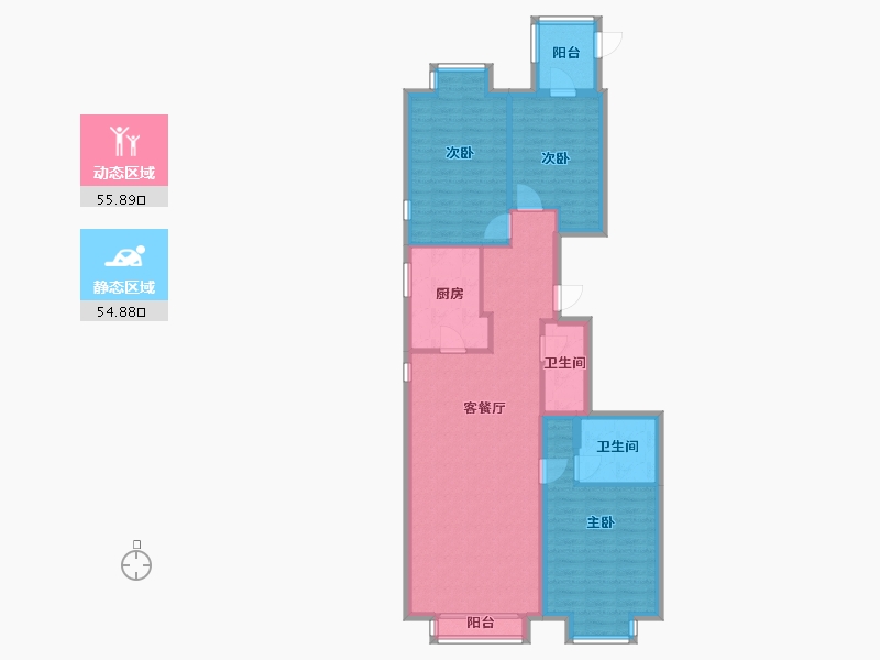 北京-北京市-驻华年-100.20-户型库-动静分区