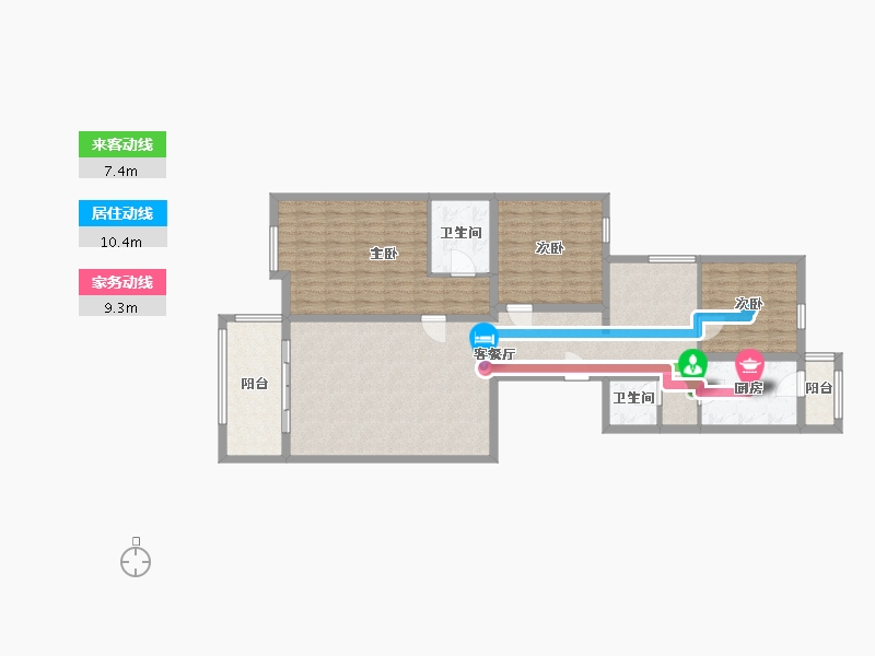 内蒙古自治区-鄂尔多斯市-丰和日丽小区-113.22-户型库-动静线