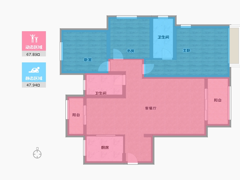 河南省-驻马店市-中泓河南尚城-110.00-户型库-动静分区