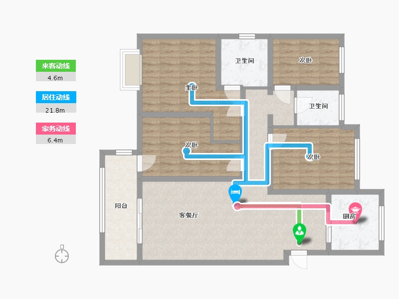 江苏省-宿迁市-世纪紫薇苑-110.92-户型库-动静线