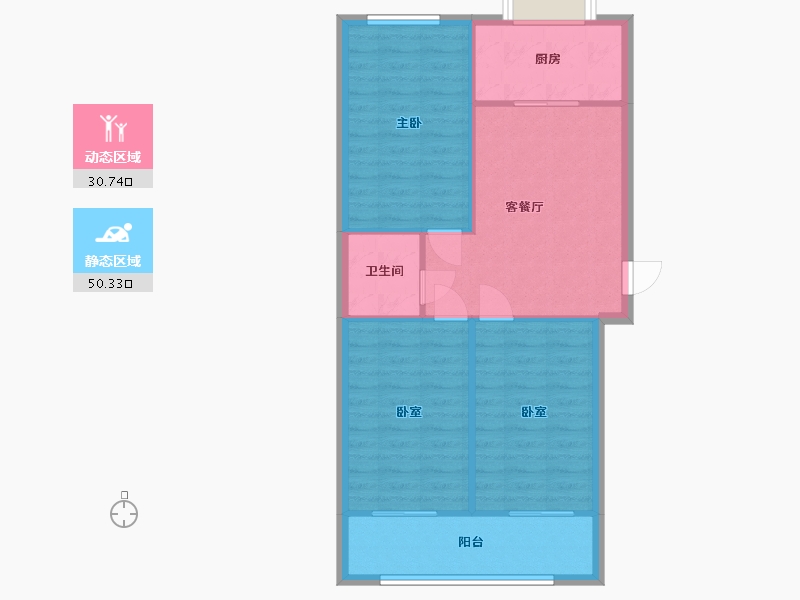 河北省-石家庄市-正安慧园-北院-90.00-户型库-动静分区