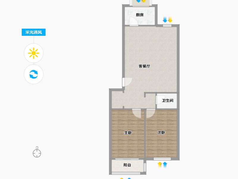 河北省-石家庄市-义西小区-84.00-户型库-采光通风