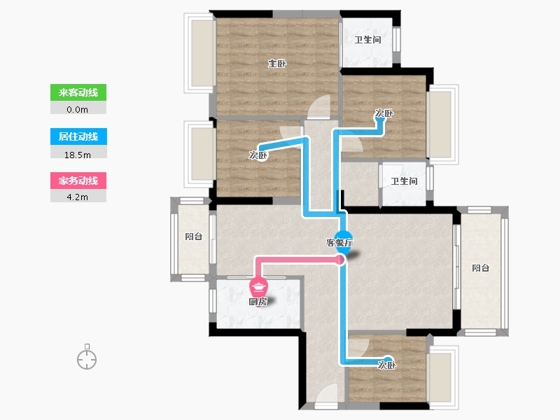 广西壮族自治区-贵港市-永新花园-96.00-户型库-动静线