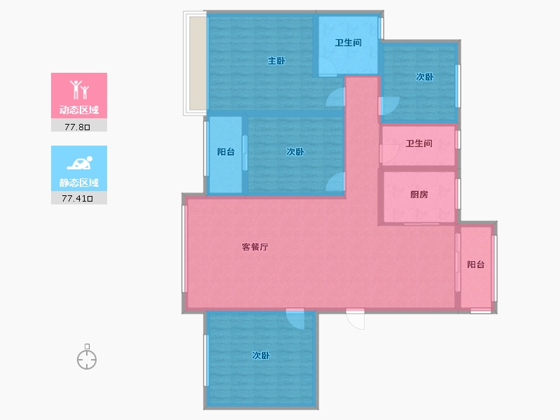 山东省-青岛市-闫家岭小区-140.00-户型库-动静分区