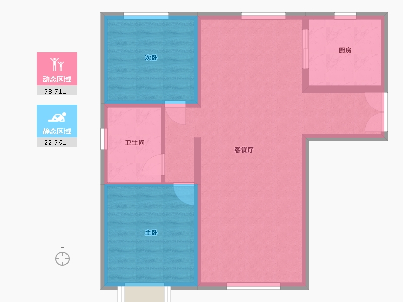 北京-北京市-孛旺花园-73.00-户型库-动静分区