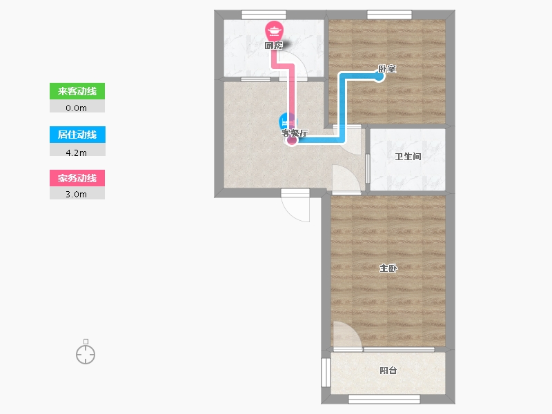 浙江省-绍兴市-新河弄65号小区-54.00-户型库-动静线