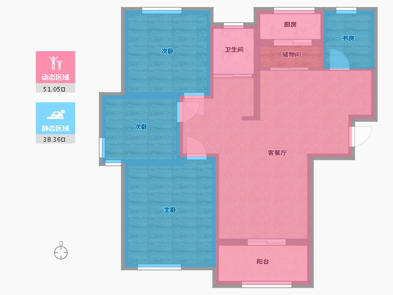 上海-上海市-德锦苑-85.00-户型库-动静分区