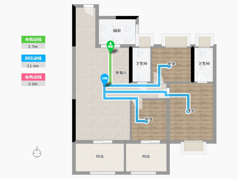 湖北省-恩施土家族苗族自治州-利川碧桂园清江印-100.00-户型库-动静线