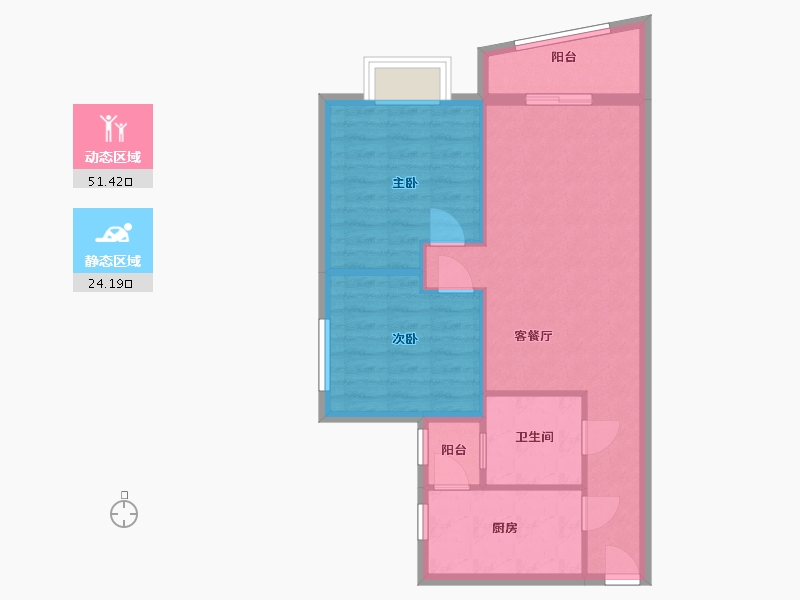 广西壮族自治区-南宁市-世纪家园-68.40-户型库-动静分区