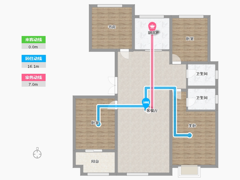 山东省-潍坊市-馨和苑-140.00-户型库-动静线