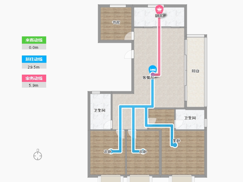 湖北省-黄石市-中梁滨江壹号-129.00-户型库-动静线