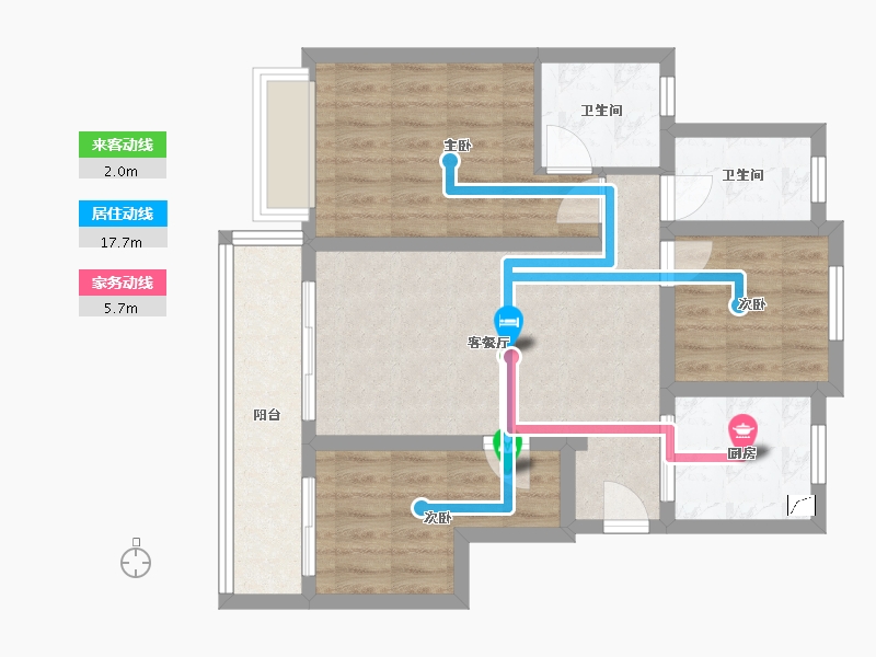 江苏省-无锡市-招商雍荣府-72.00-户型库-动静线