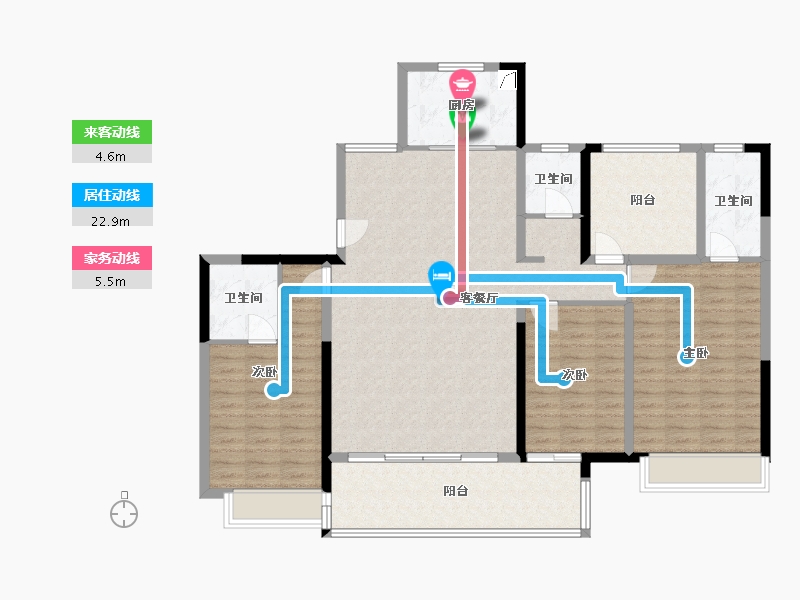 湖南省-长沙市-保利长交·锦上-140.00-户型库-动静线