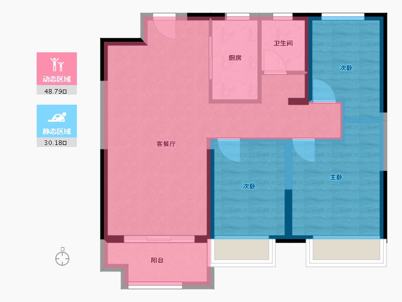 山东省-德州市-金辰天悦壹品-90.00-户型库-动静分区