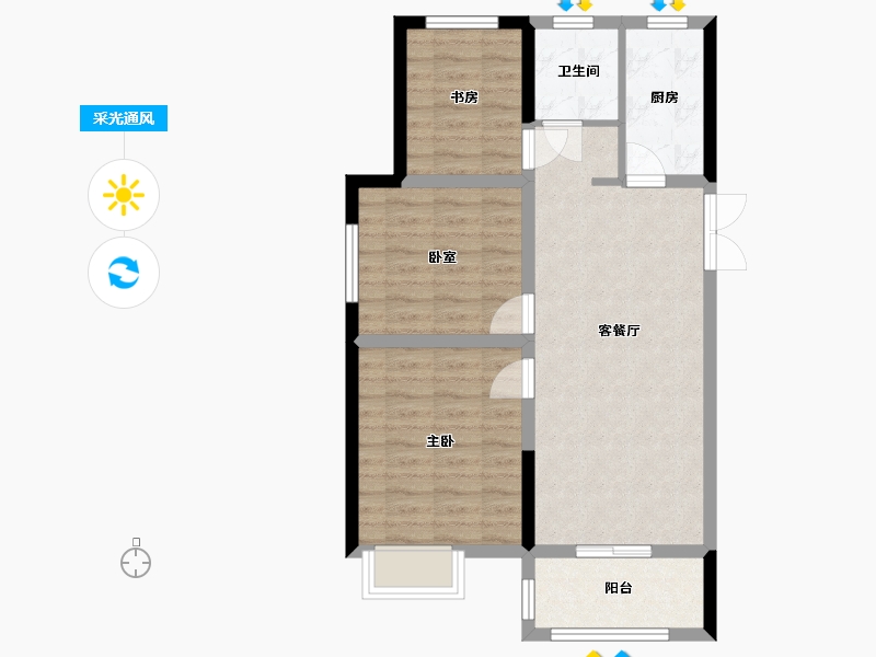 山东省-济南市-东城俪景-69.00-户型库-采光通风