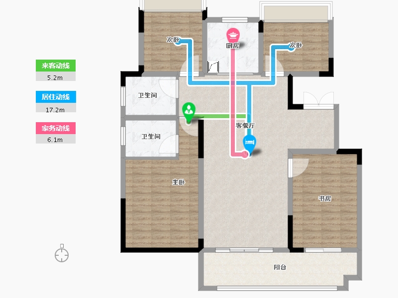 安徽省-亳州市-中丞双玺-133.00-户型库-动静线