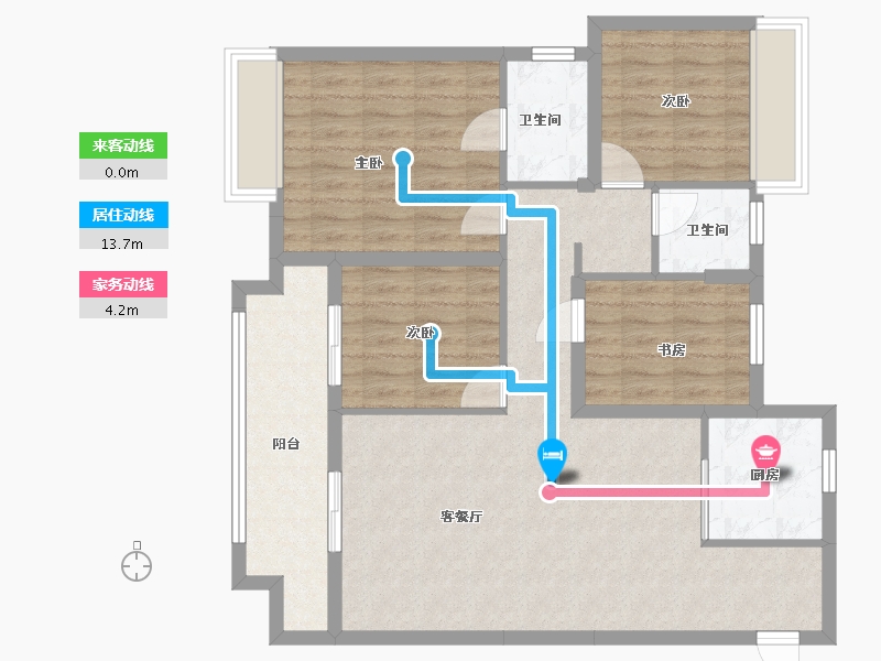 江苏省-苏州市-建发春江泊月-98.00-户型库-动静线