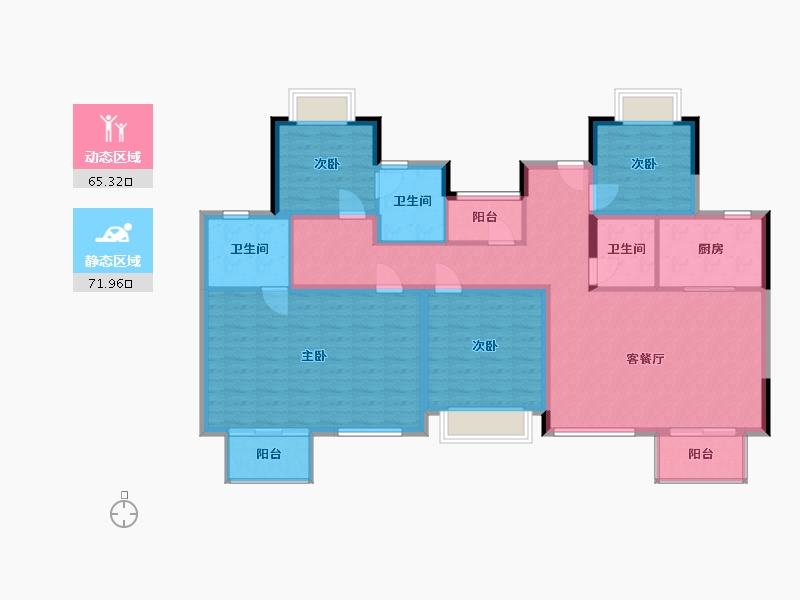 上海-上海市-玖里书香-134.00-户型库-动静分区