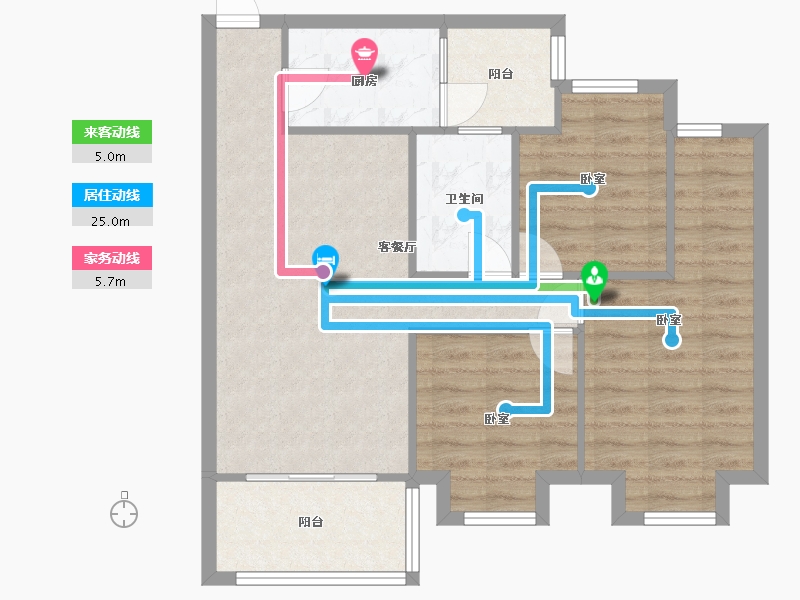 广东省-广州市-珠江城-89.00-户型库-动静线